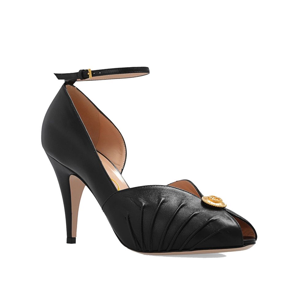 Escarpins italiennes en cuir dorées