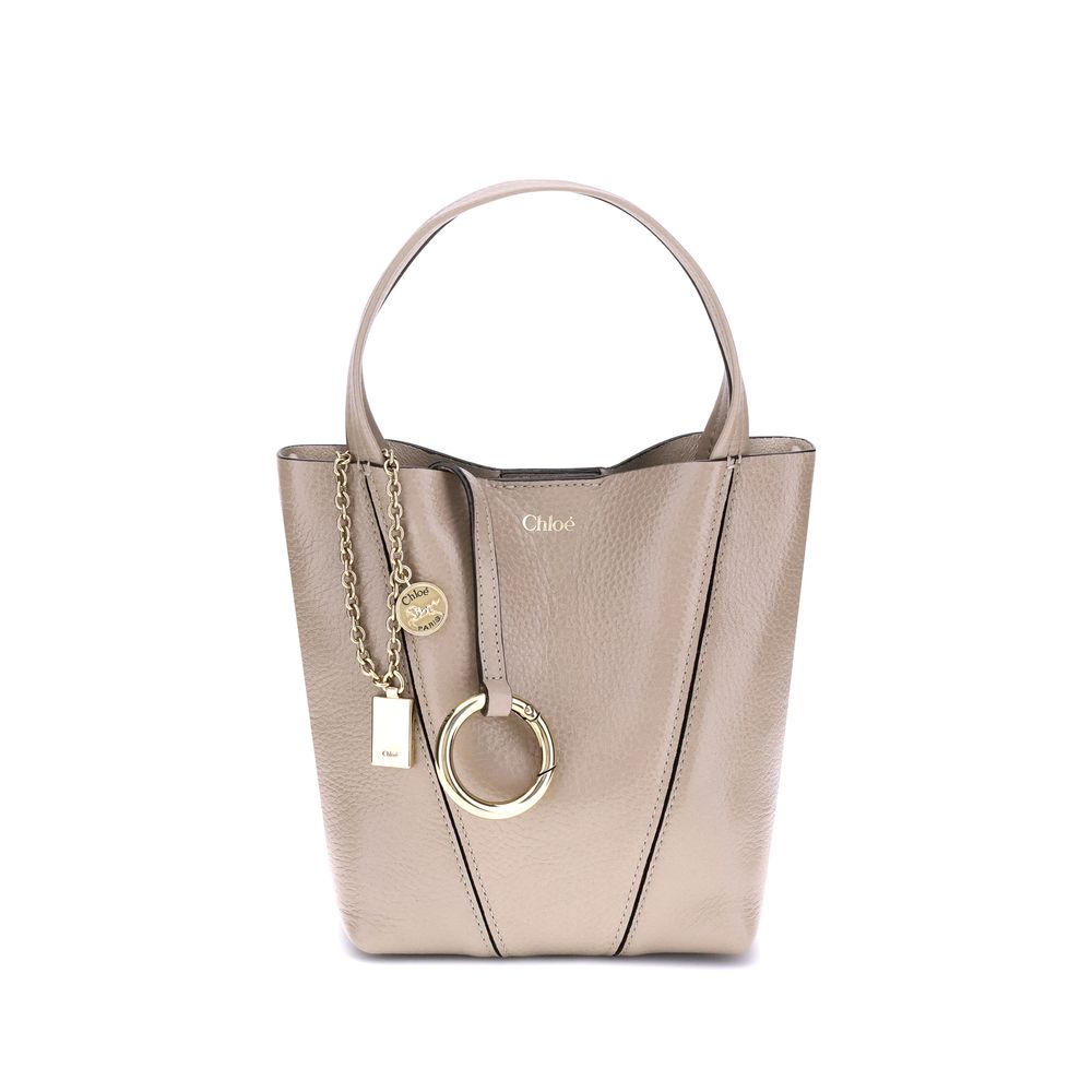 Sac à main Chloé Spin en cuir noir