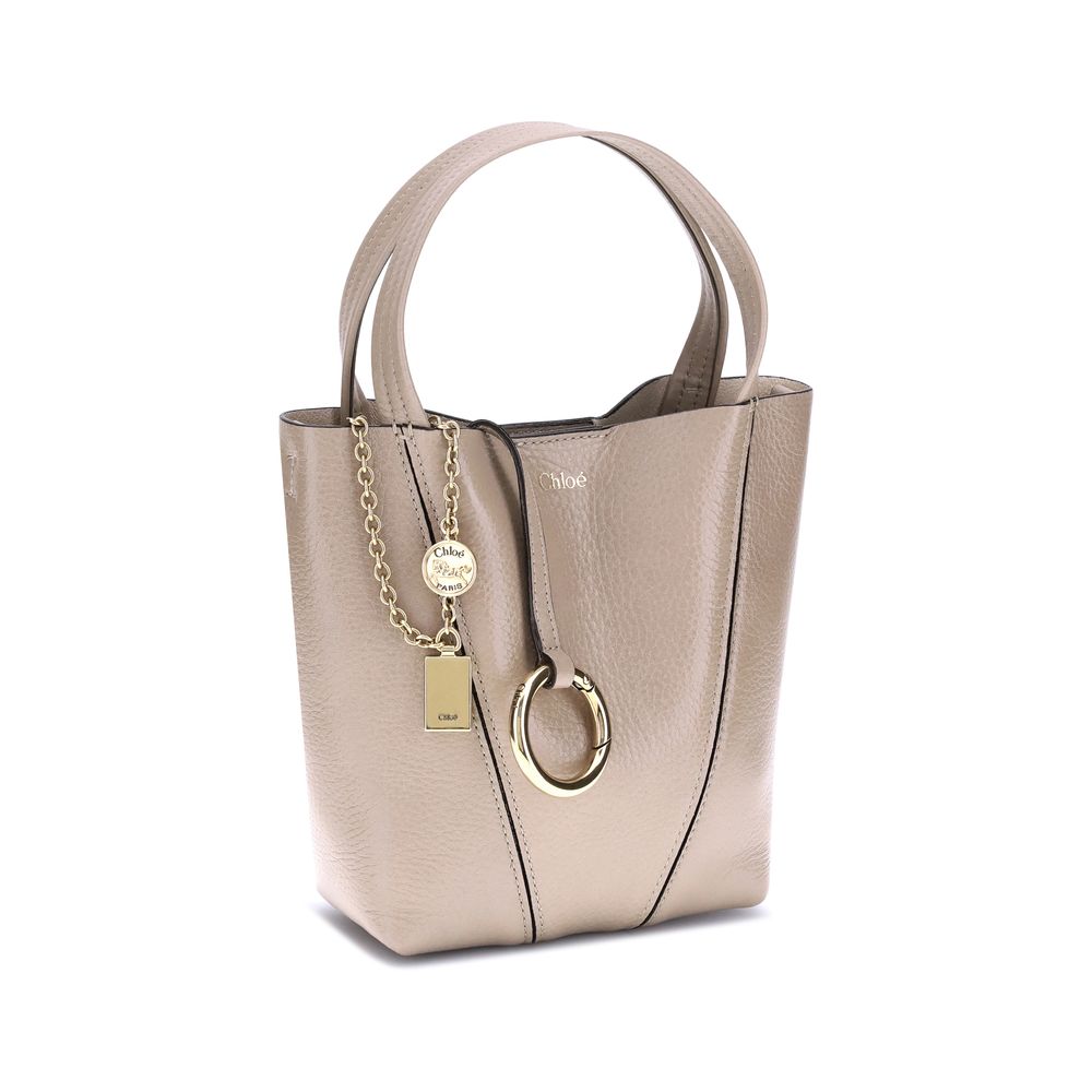Sac à main Chloé Spin en cuir noir