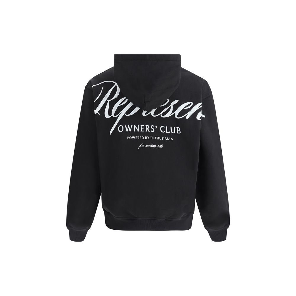 Hoodie Represent logo contrasté noir