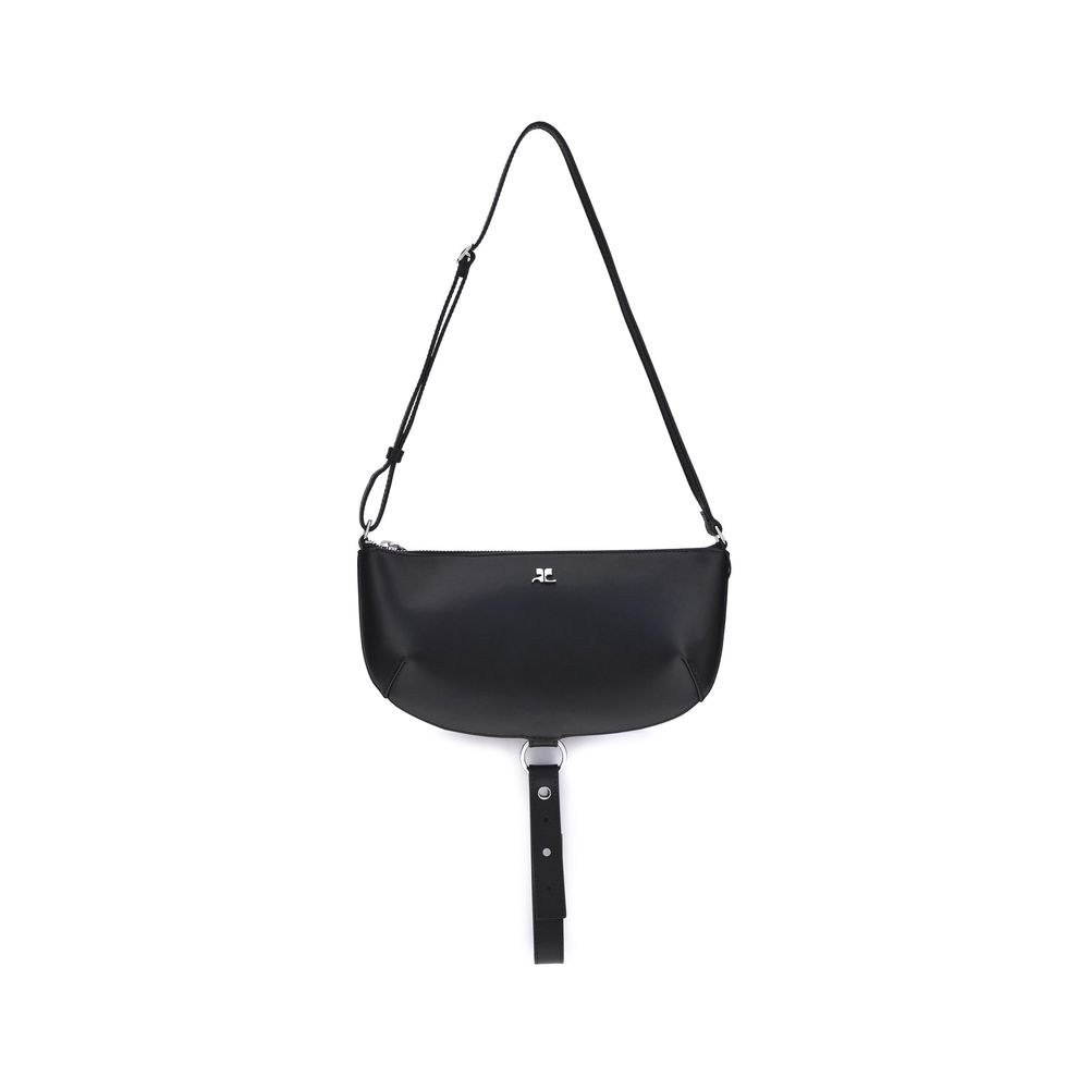 Sac Courrèges Holy Eclipse cuir noir