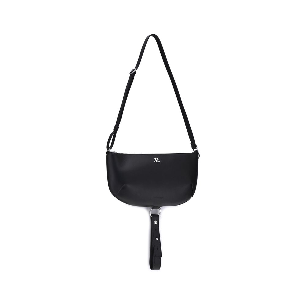 Sac Courrèges Holy Eclipse cuir noir