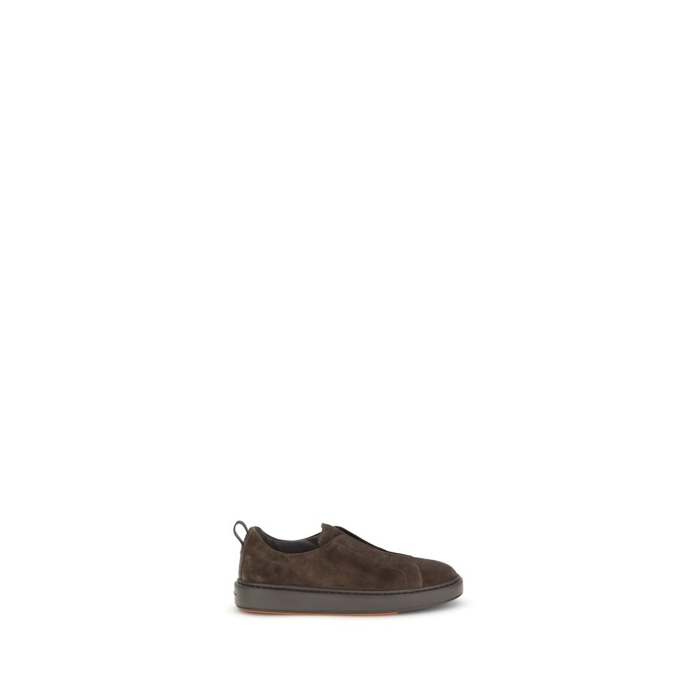 Baskets Santoni slip-on grises