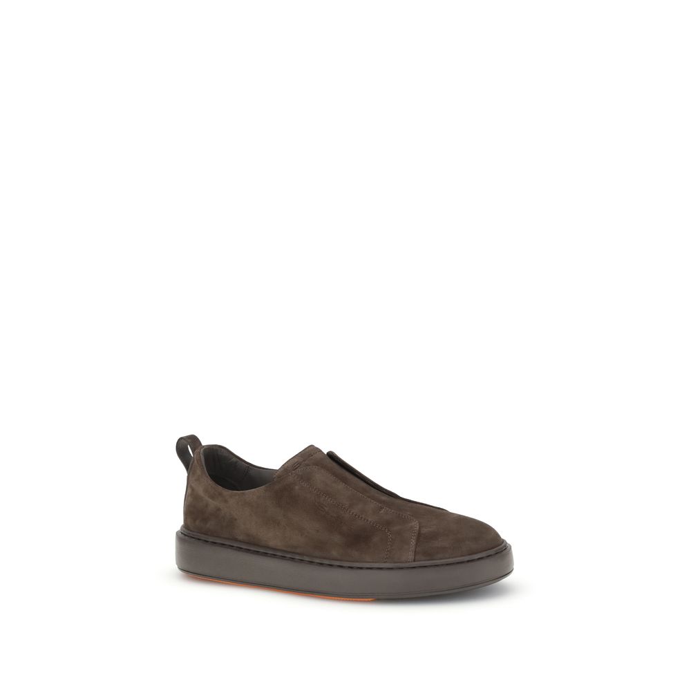 Baskets Santoni slip-on grises
