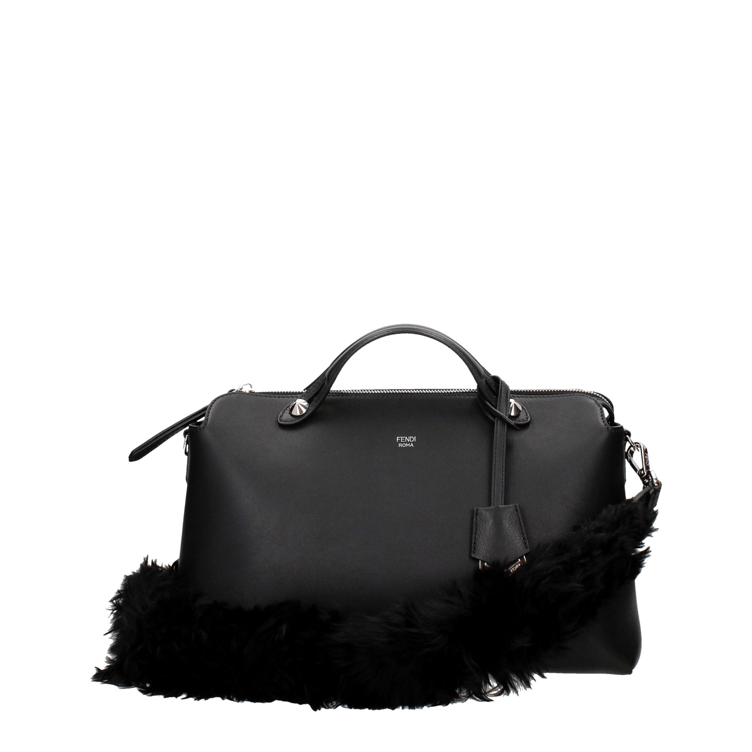 Sac à épaule Fendi alpaca noir