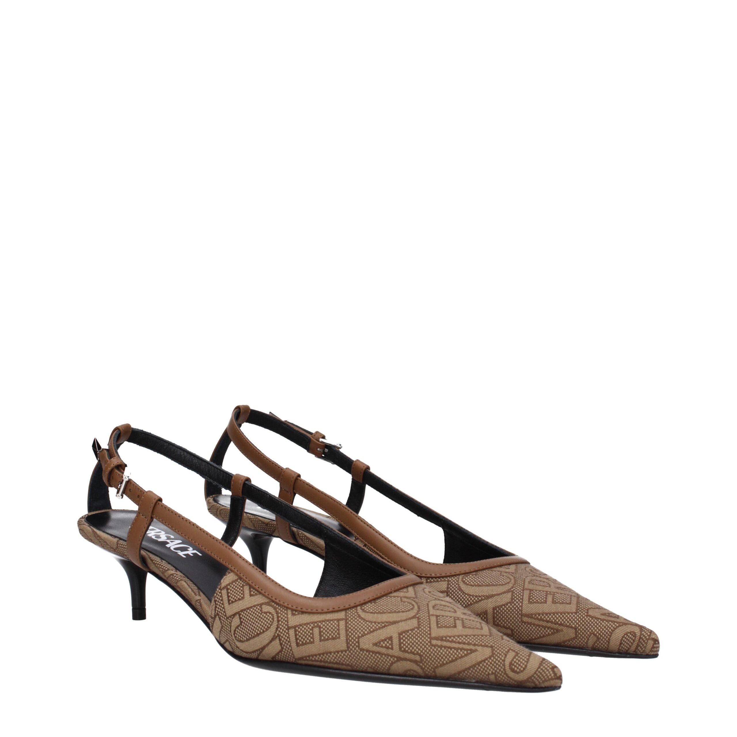 Sandales Versace  à talons beiges