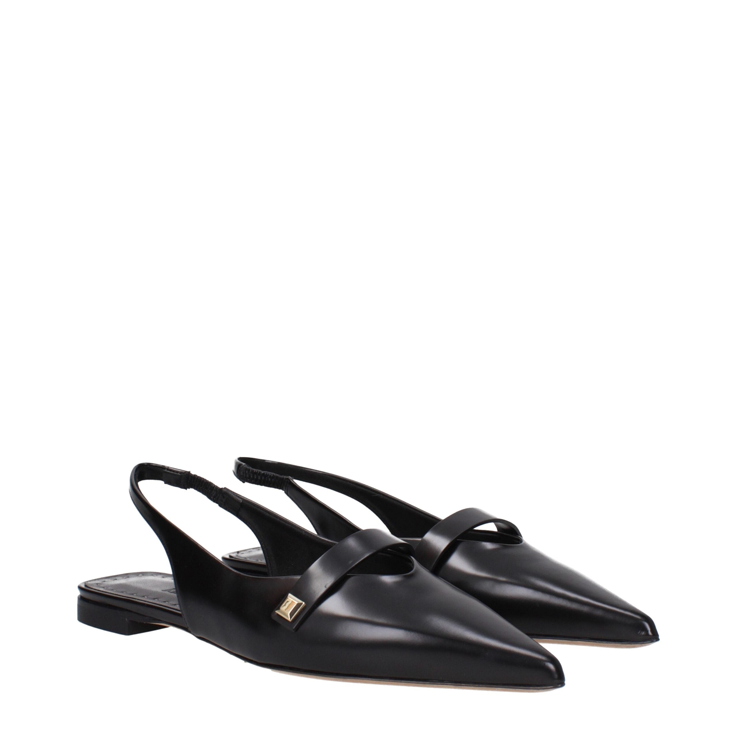 Sandales Max Mara en cuir noires