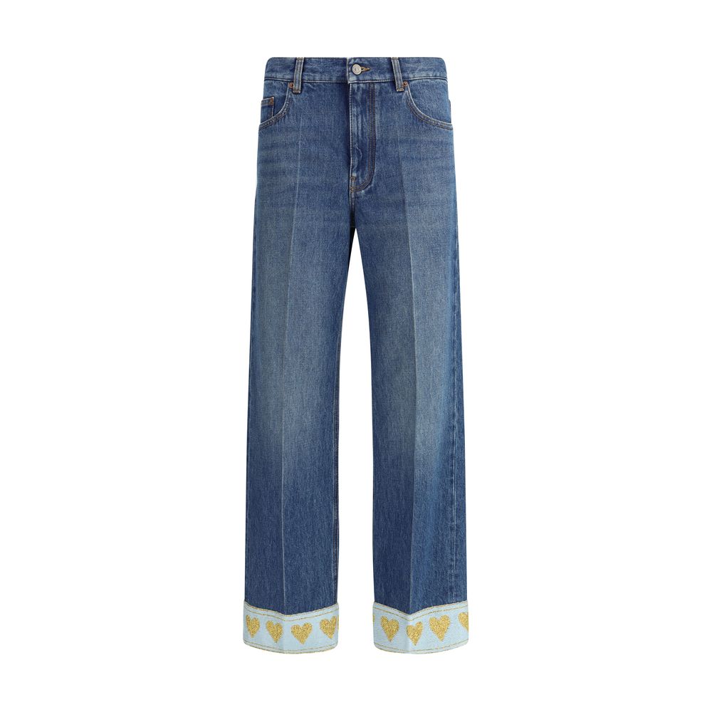 Jeans Valentino La Cour de Coeur bleus