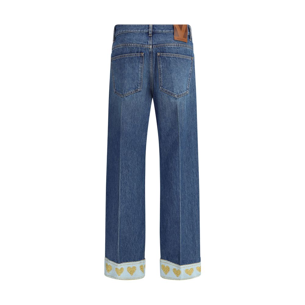 Jeans Valentino La Cour de Coeur bleus