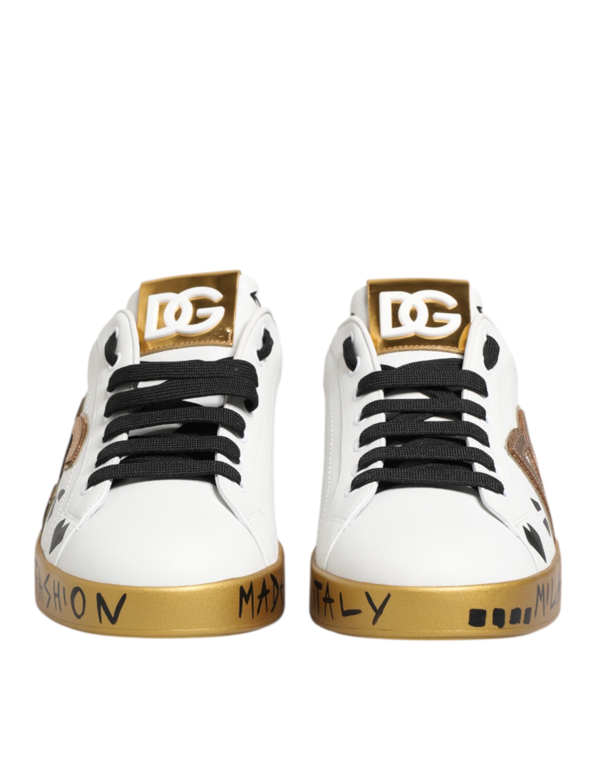 Baskets Dolce & Gabbana Portofino blanches et dorées