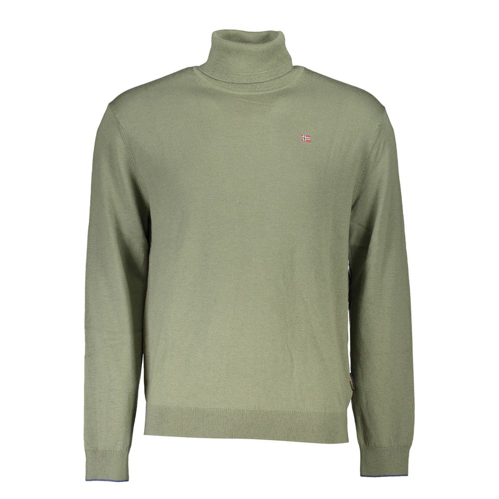 Pull Green brodé vert
