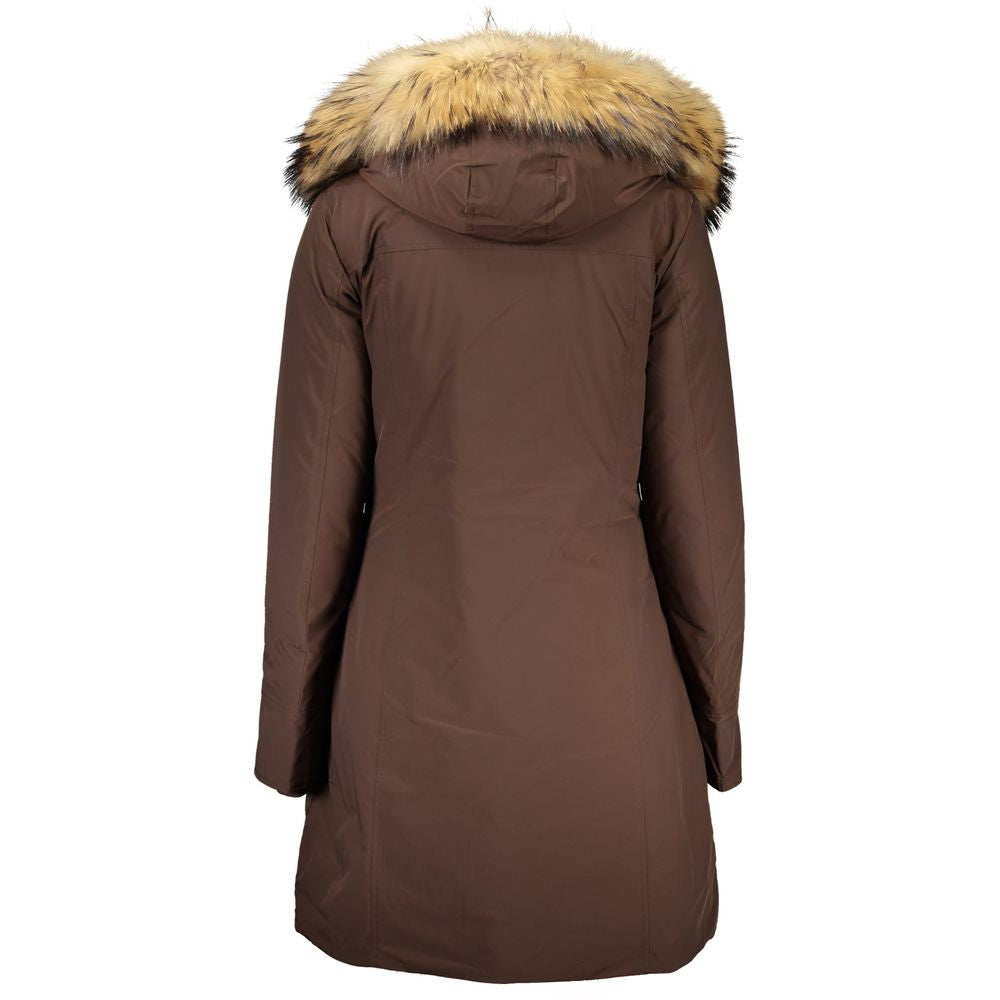 Veste avec capuche marron