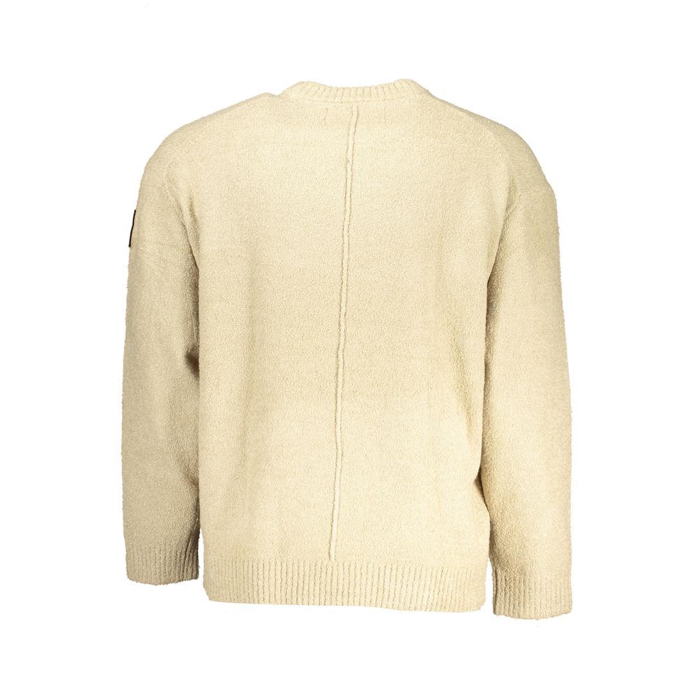 Pull beige à manches longues avec logo