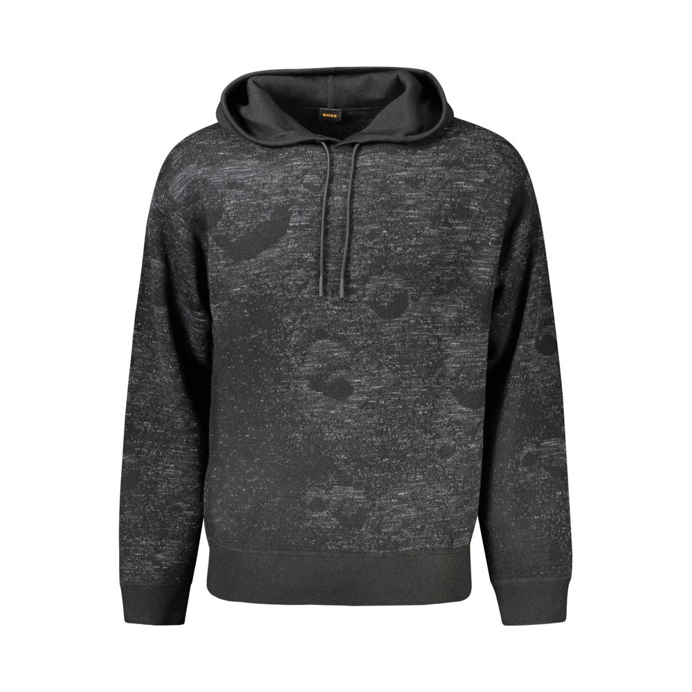 Sweat à capuche Noir Wool avec logo