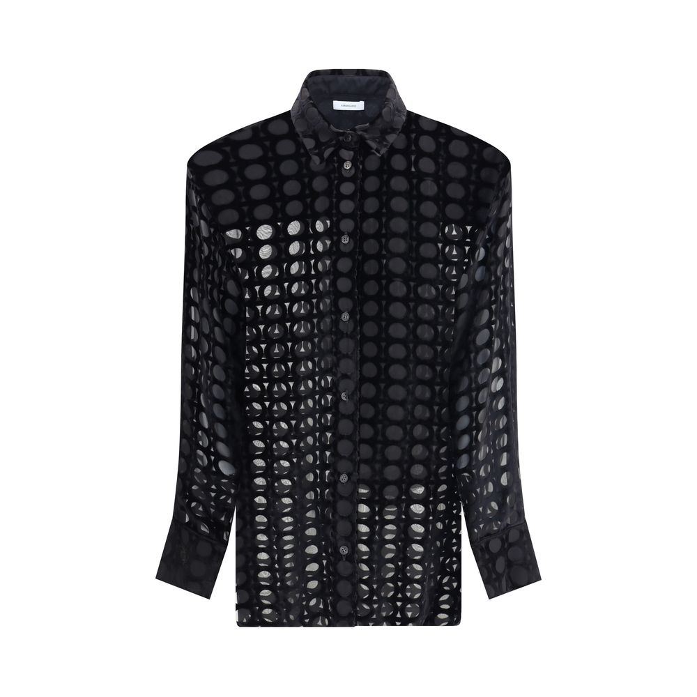 Chemise Ferragamo velours noire