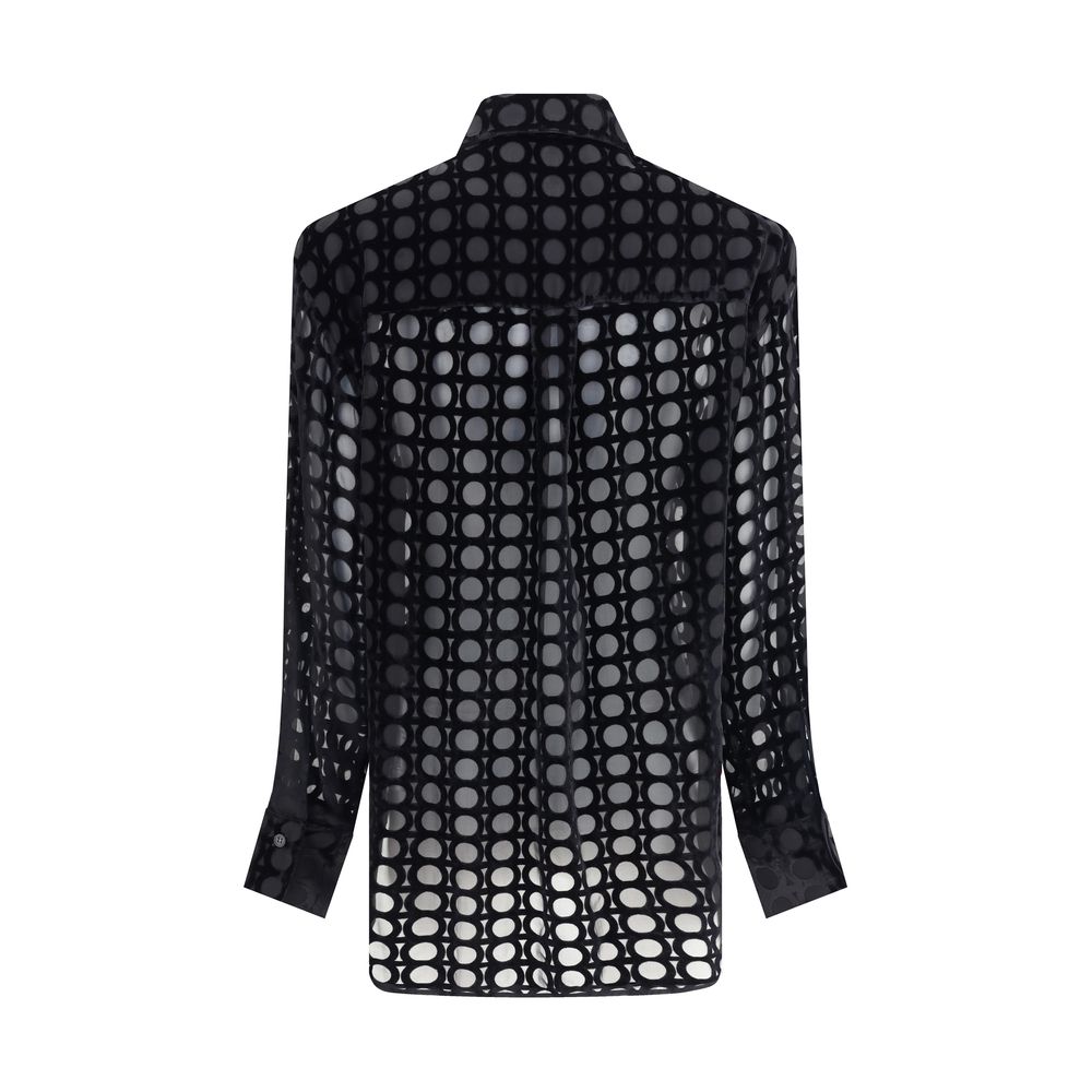 Chemise Ferragamo velours noire