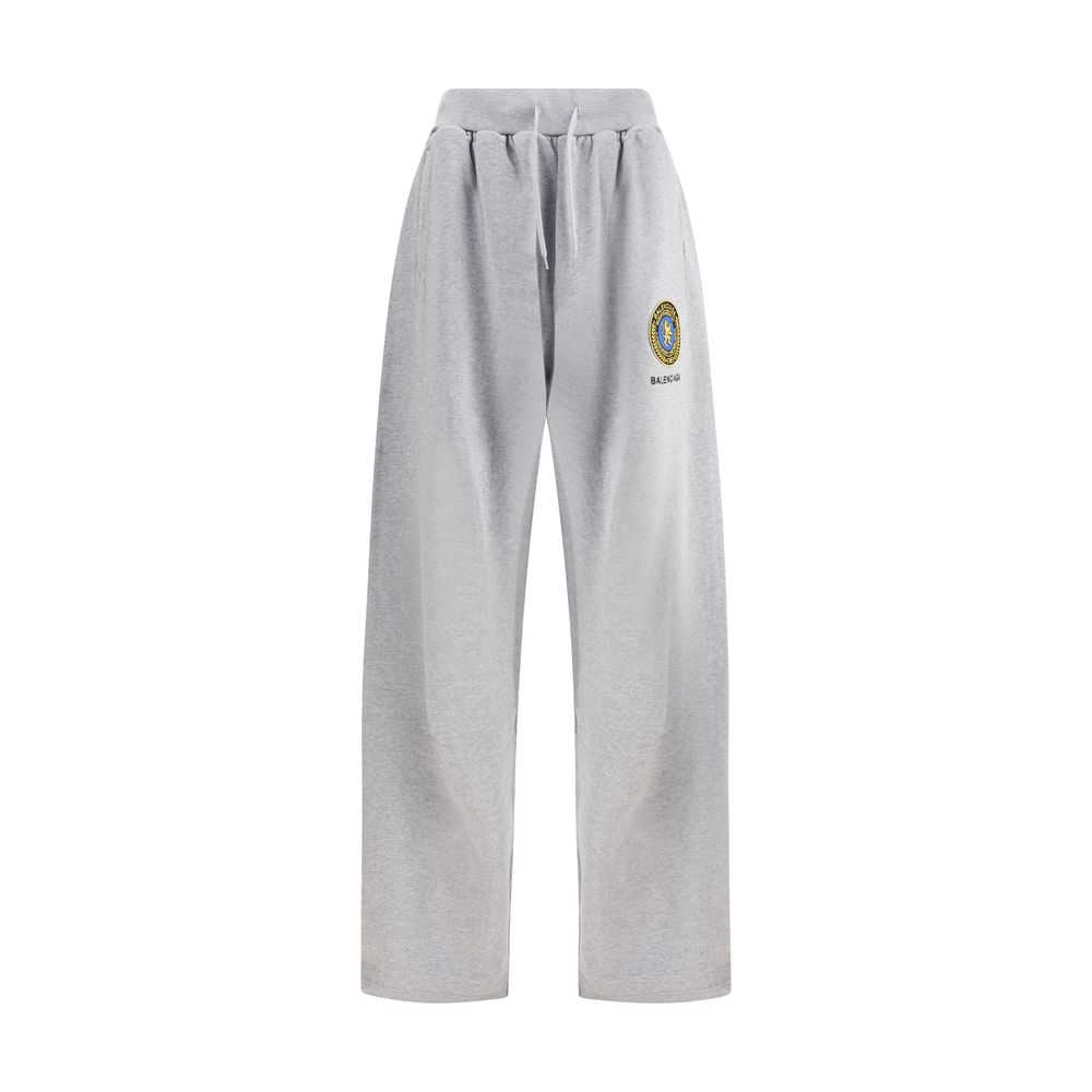 Pantalons de survêtement Balenciaga Patched gris mélange