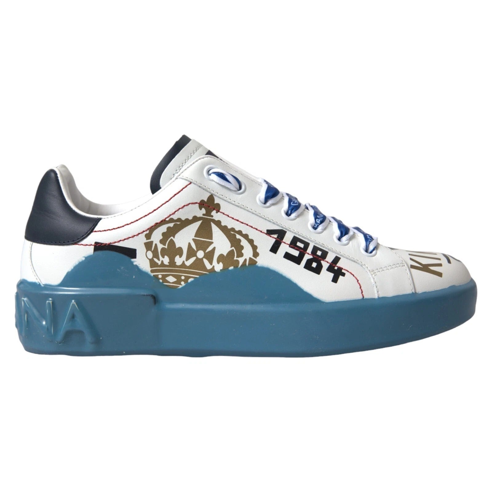 Baskets Dolce & Gabbana Portofino blanches et bleues