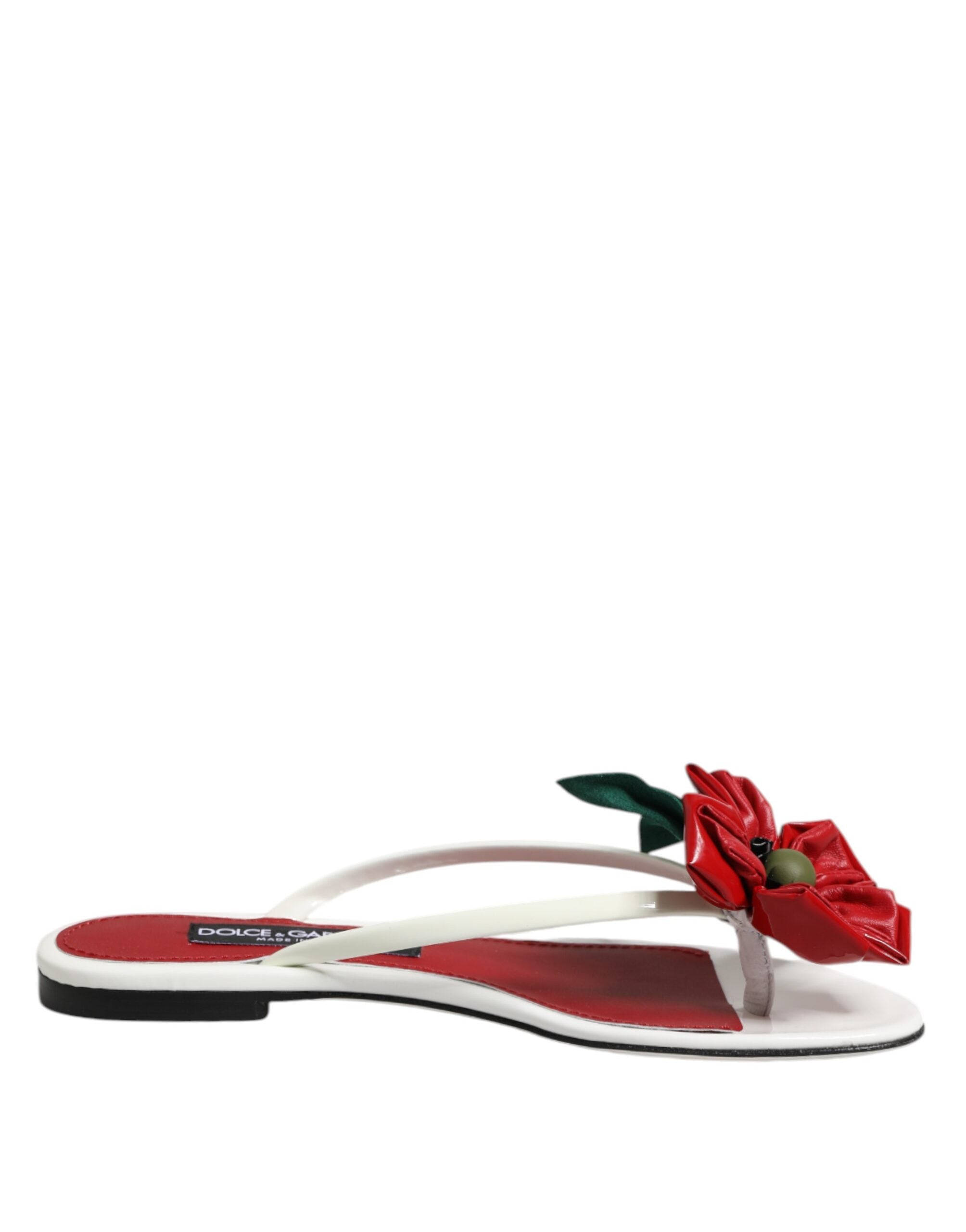 Sandales Dolce & Gabbana KEIRA rouges et blanches