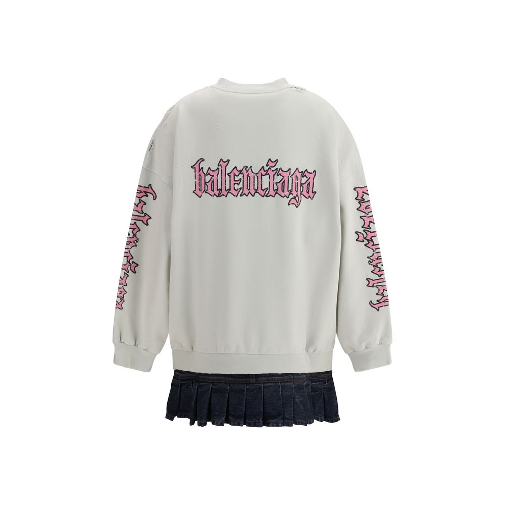 Robe Sweatshirt Balenciaga logo noire