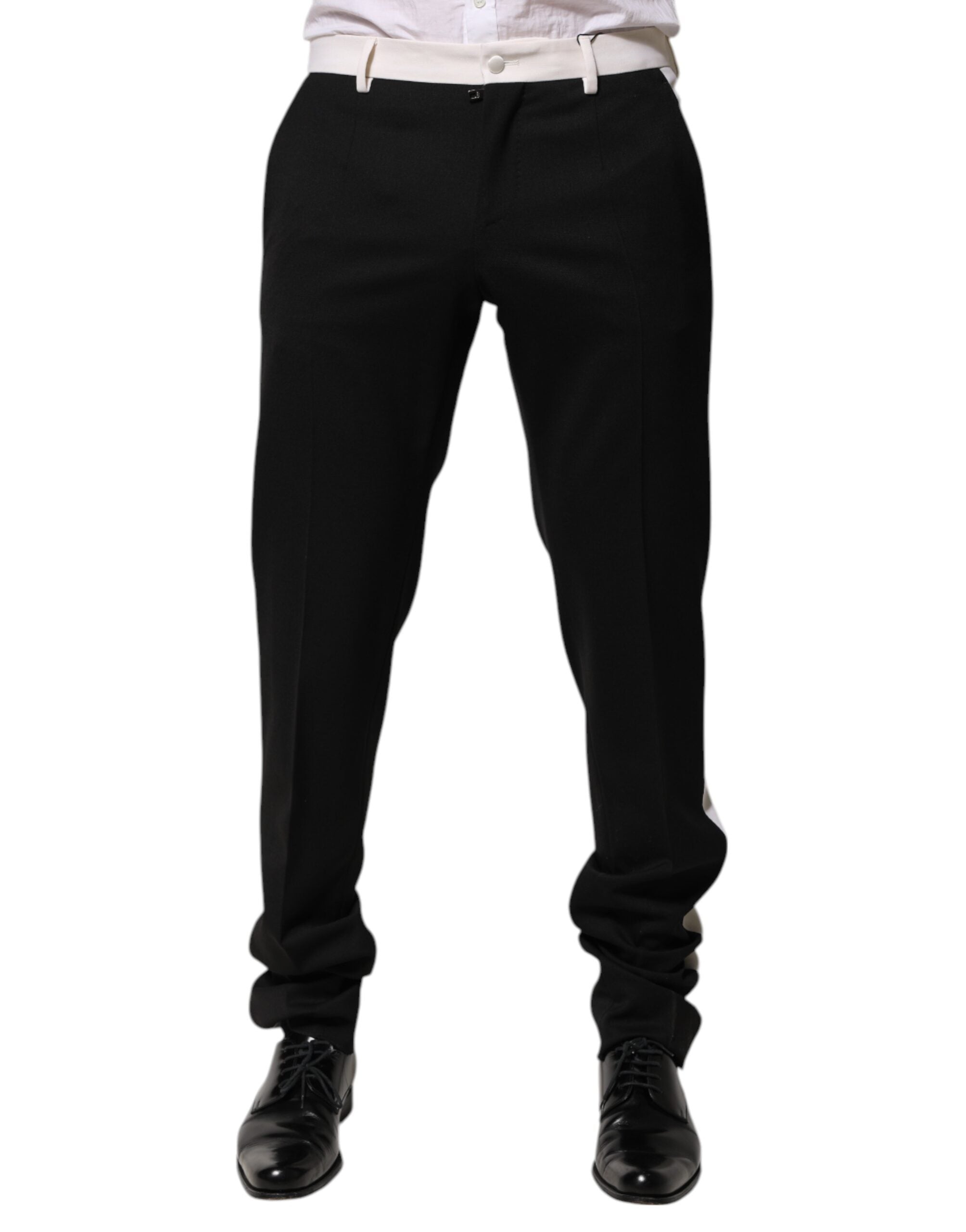 Pantalon Dolce & Gabbana rayé noir blanc