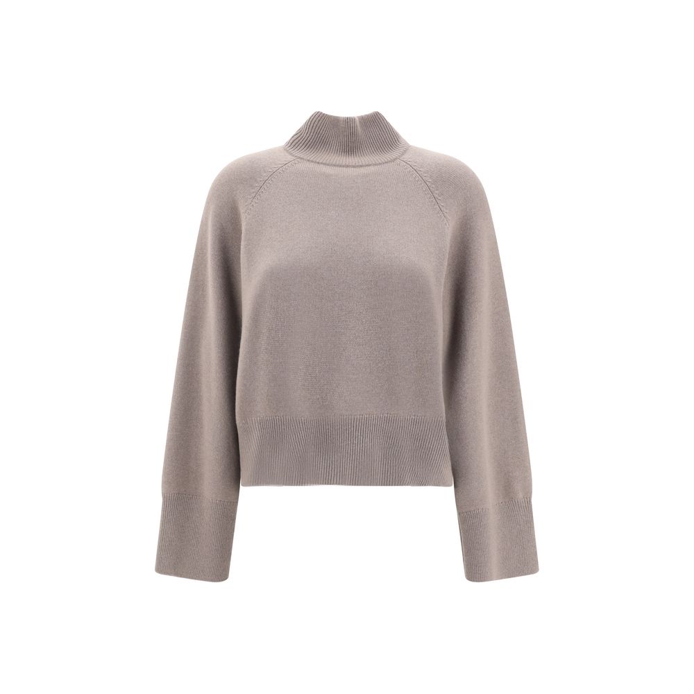Pull Brunello Cucinelli col roulé gris