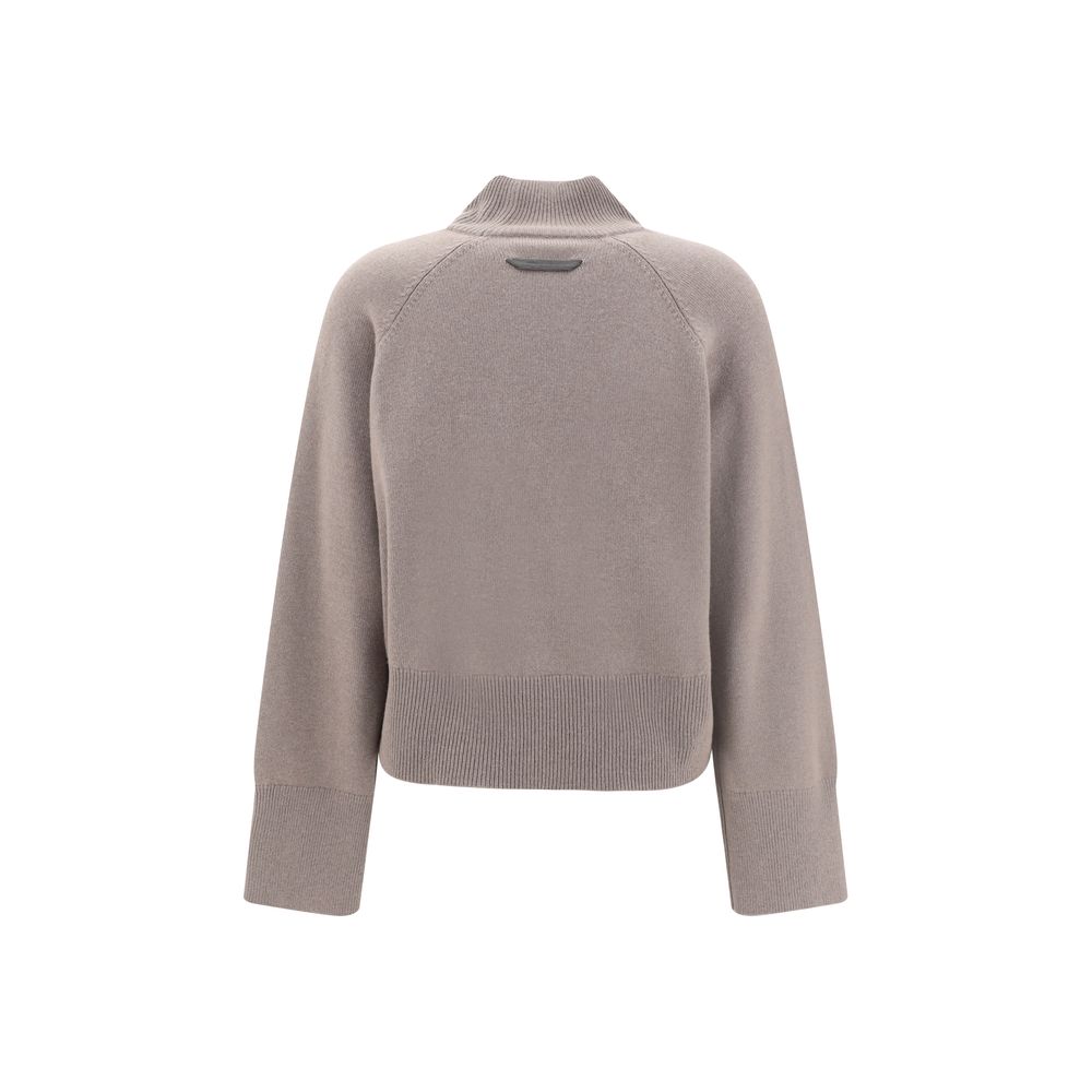 Pull Brunello Cucinelli col roulé gris