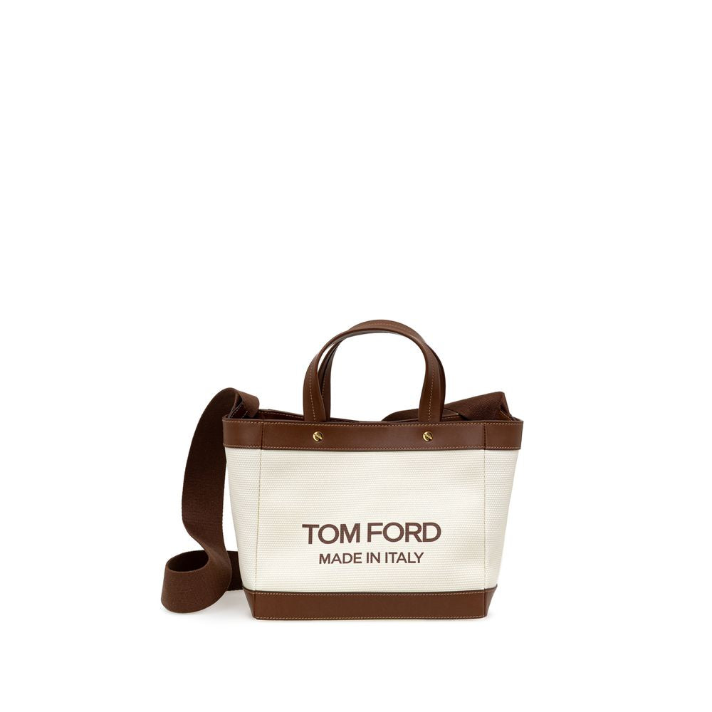 Sac tote Tom Ford T-Screw beige