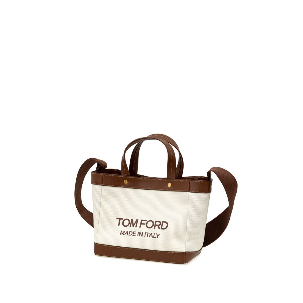 Sac tote Tom Ford T-Screw beige