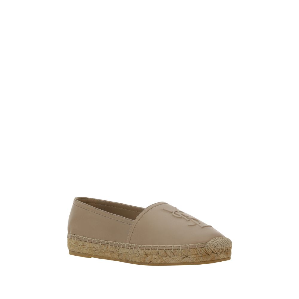 Espadrilles Saint Laurent en cuir noires