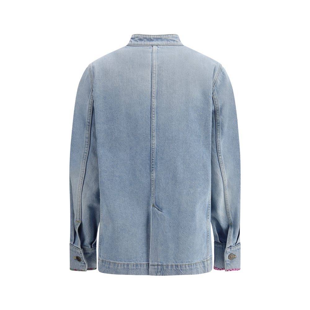 Veste en denim Valentino brodée bleue