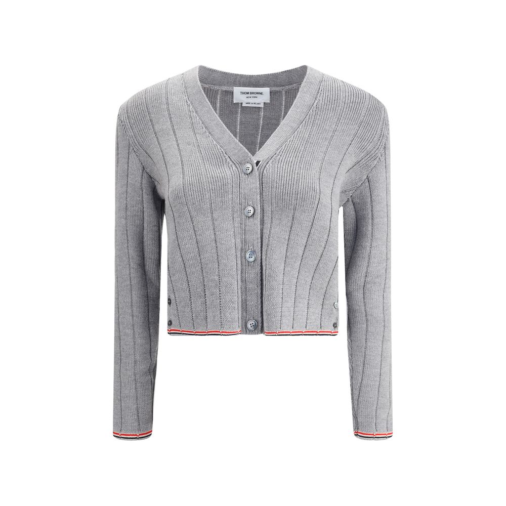 Cardigan Thom Browne V Neck bleu