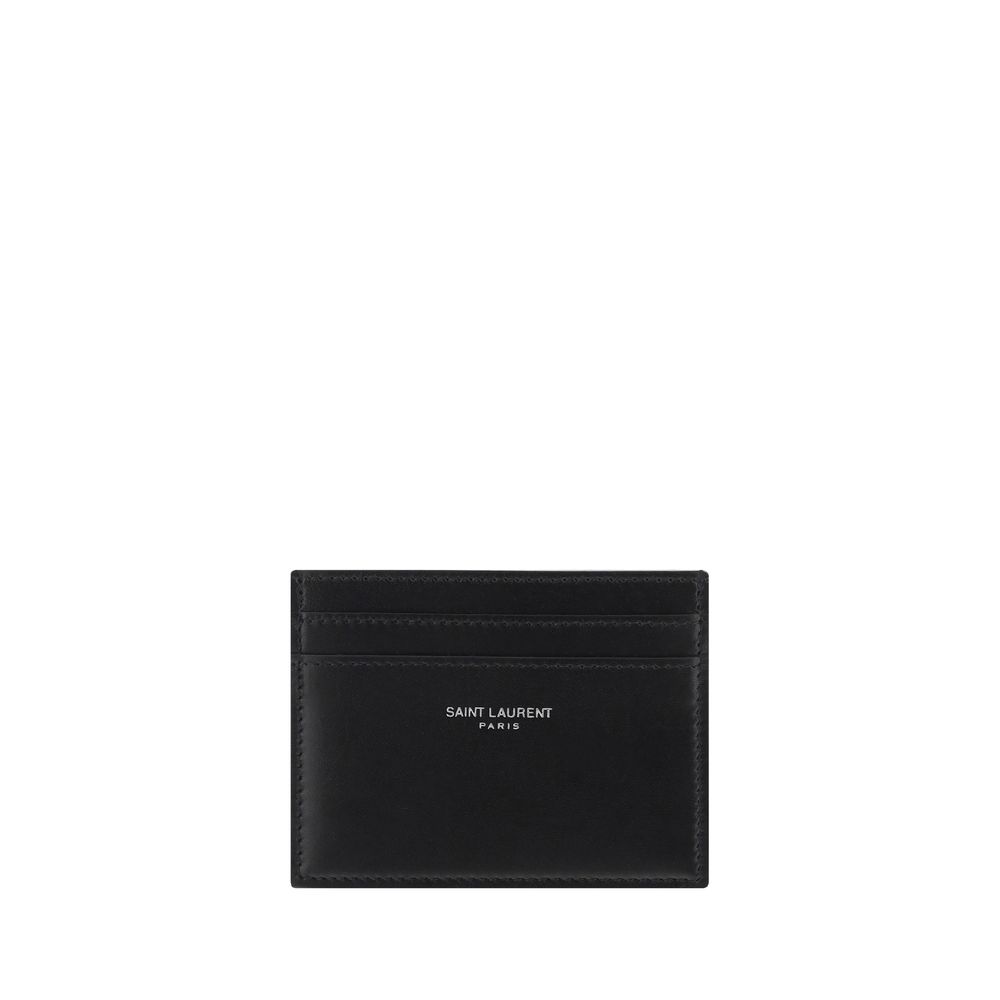 Porte-cartes Saint Laurent Monogram noir