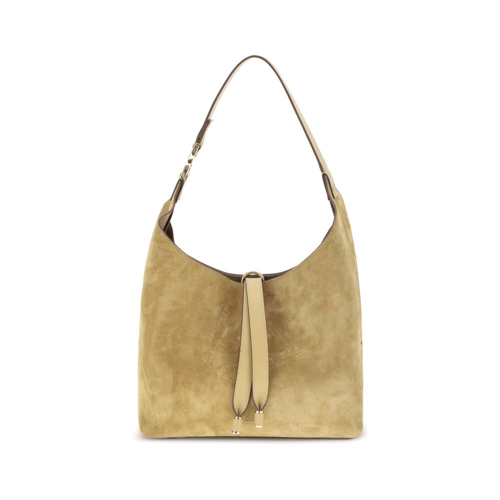 Sac Chloé Marcie en suédine taupe