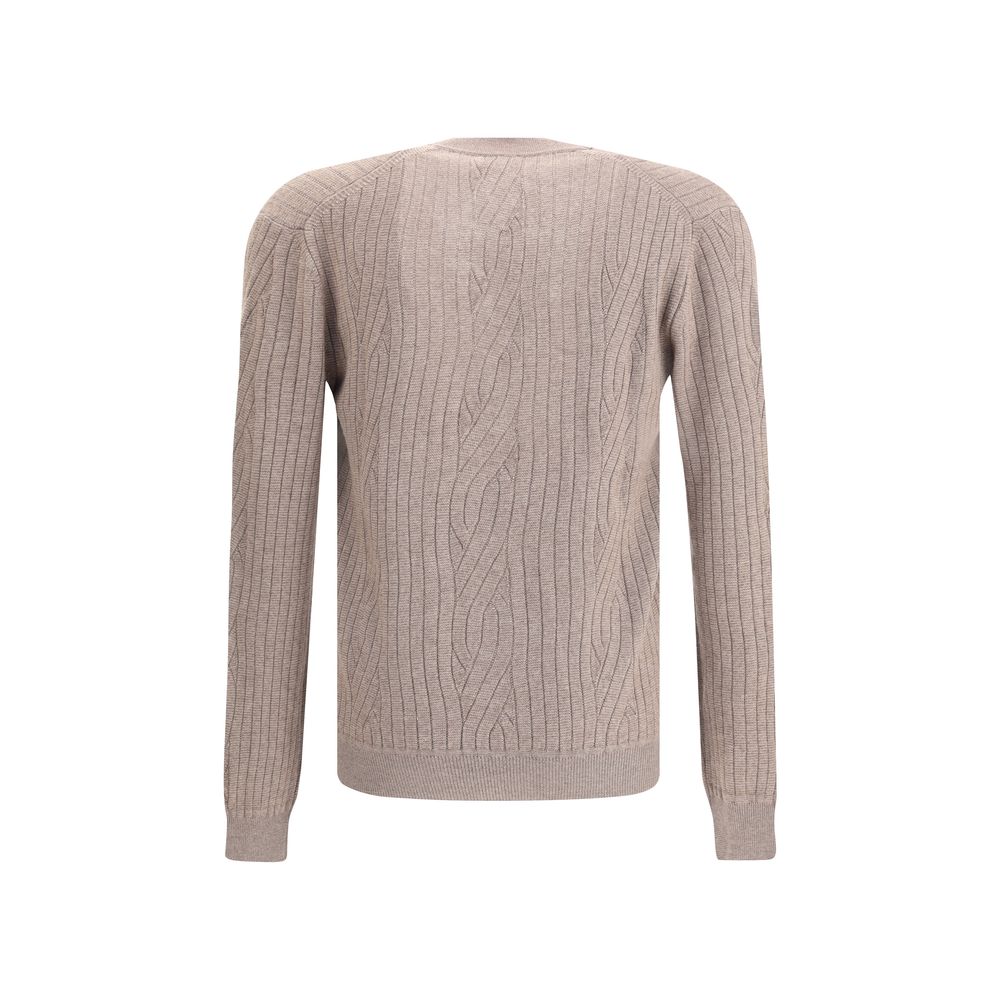 Cardigan Brioni V-neck gris