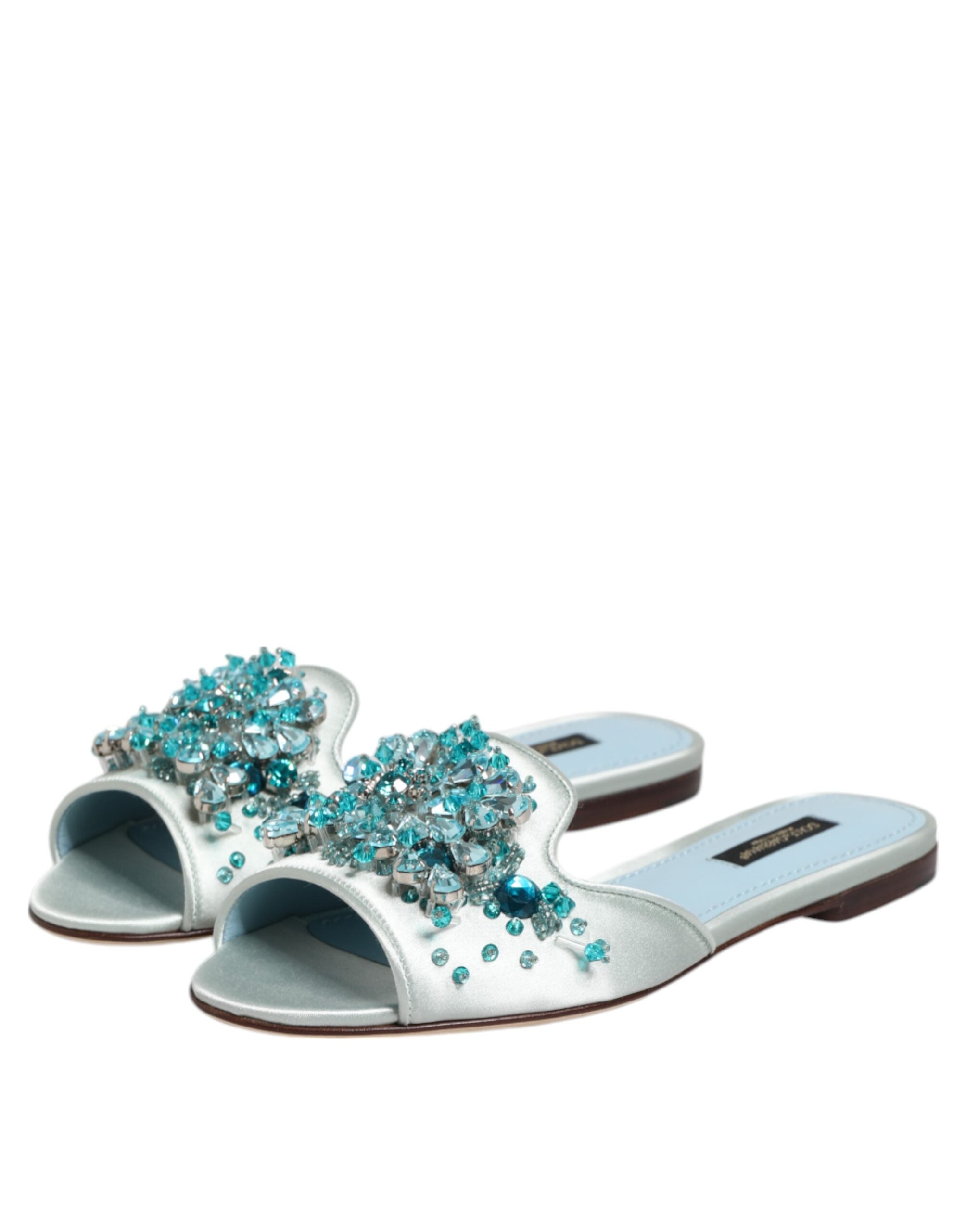Sandales Dolce & Gabbana argent et bleu