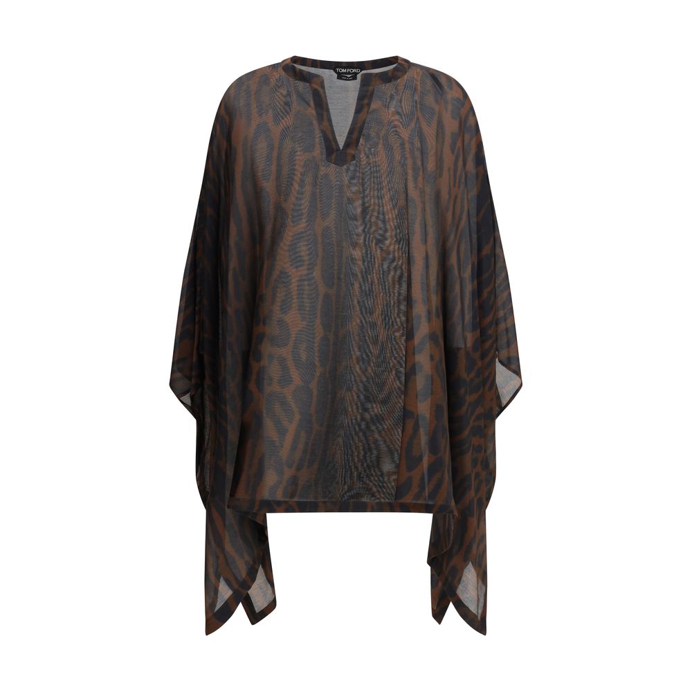 Robe Tom Ford Kaftan imprimé animal