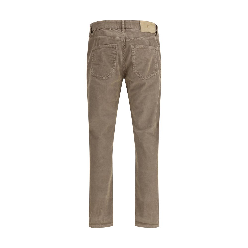 Pantalons PT Torino corduroy marron