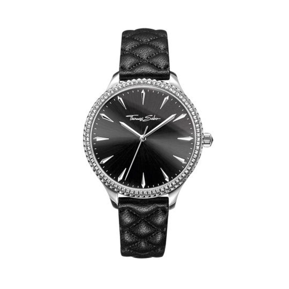 Montre quartz Casio bracelet cuir noire