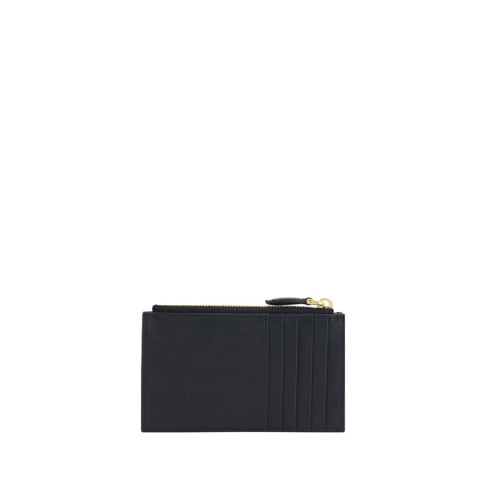 Porte-monnaie Prada en cuir noir