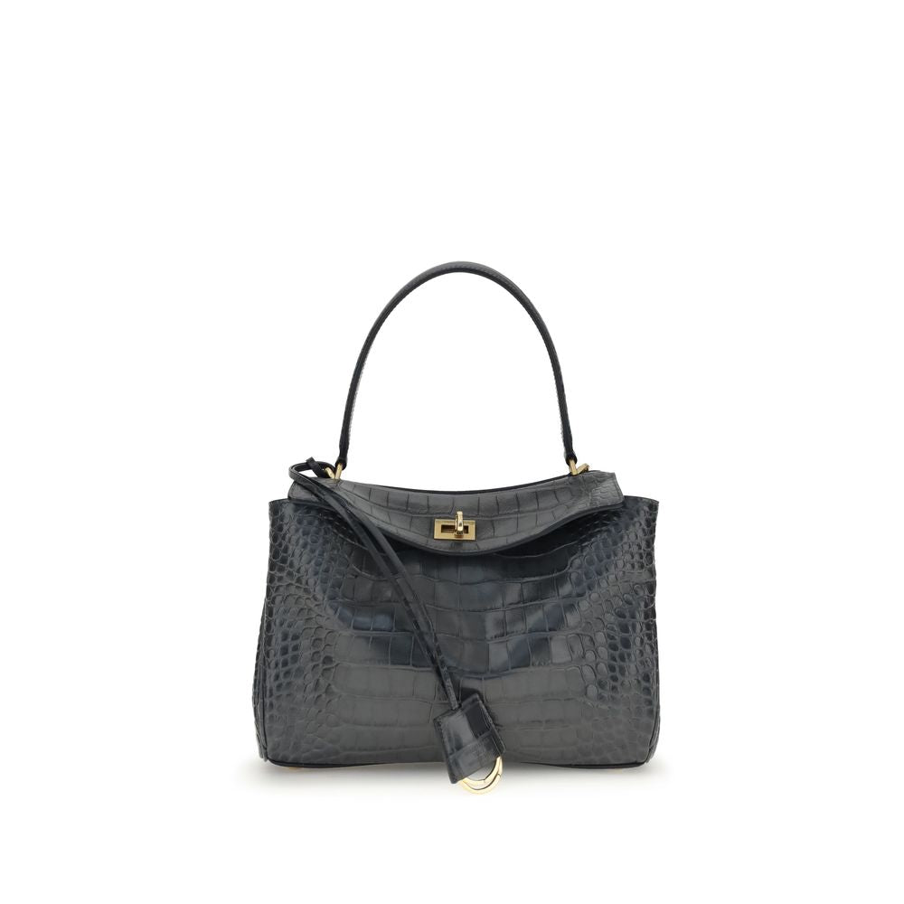 Sac à main Balenciaga Rodeo en cuir crocodile