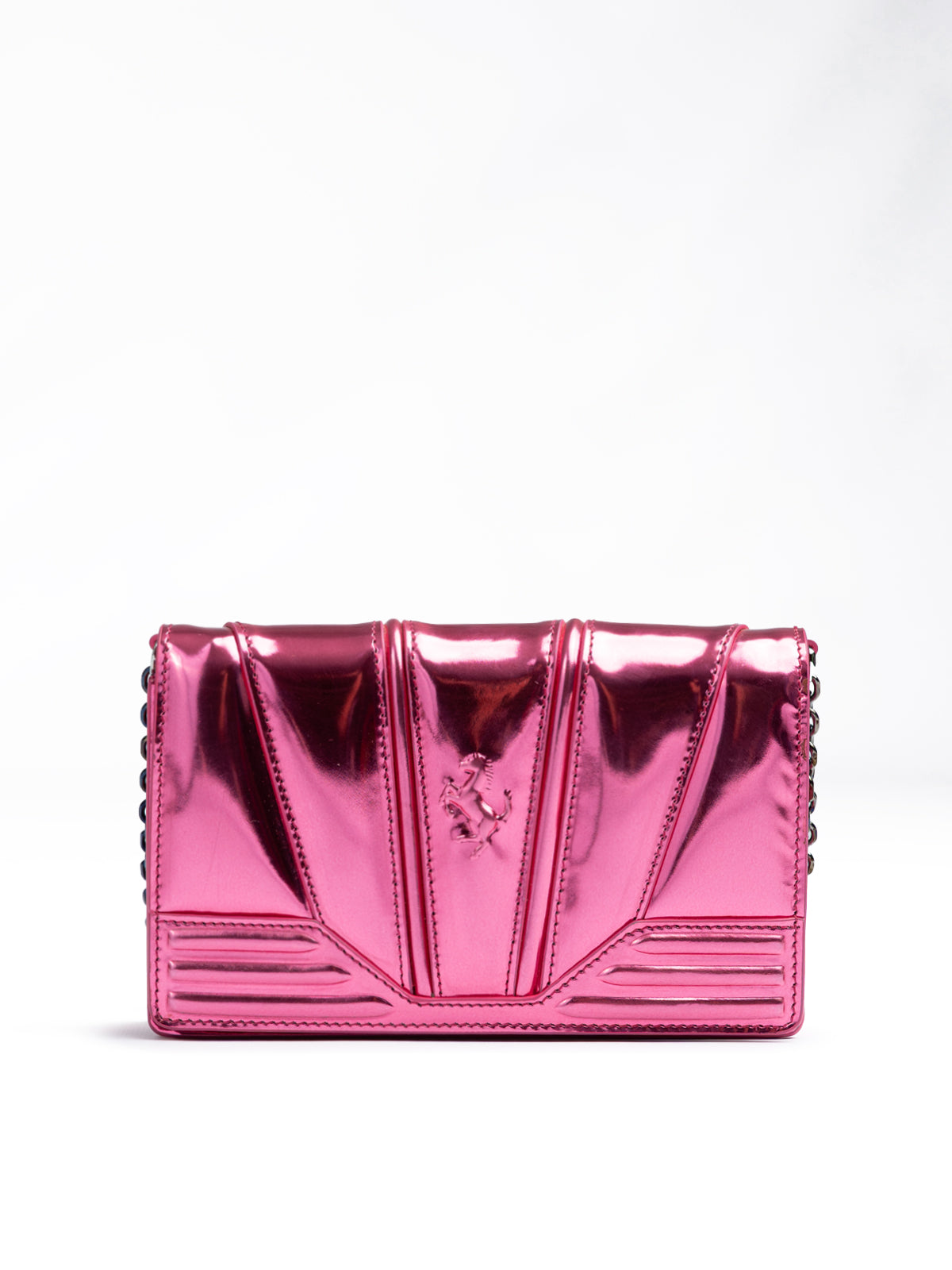 Sac FERRARI Metal Pink GT cuir rose