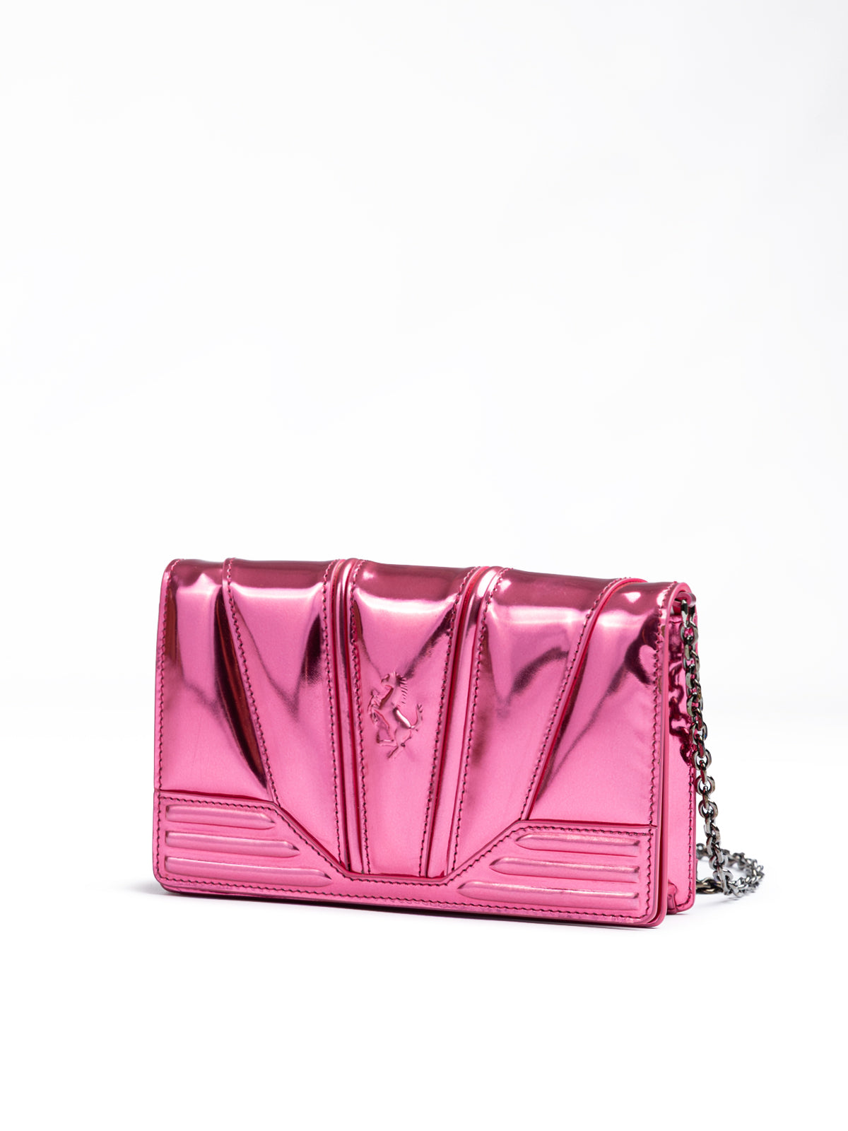 Sac FERRARI Metal Pink GT cuir rose