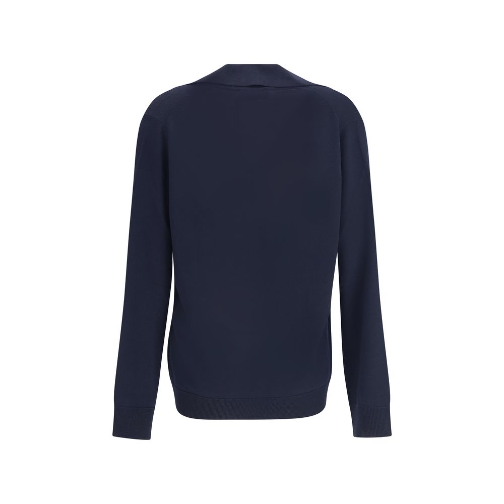Pull Gucci V-col bleu
