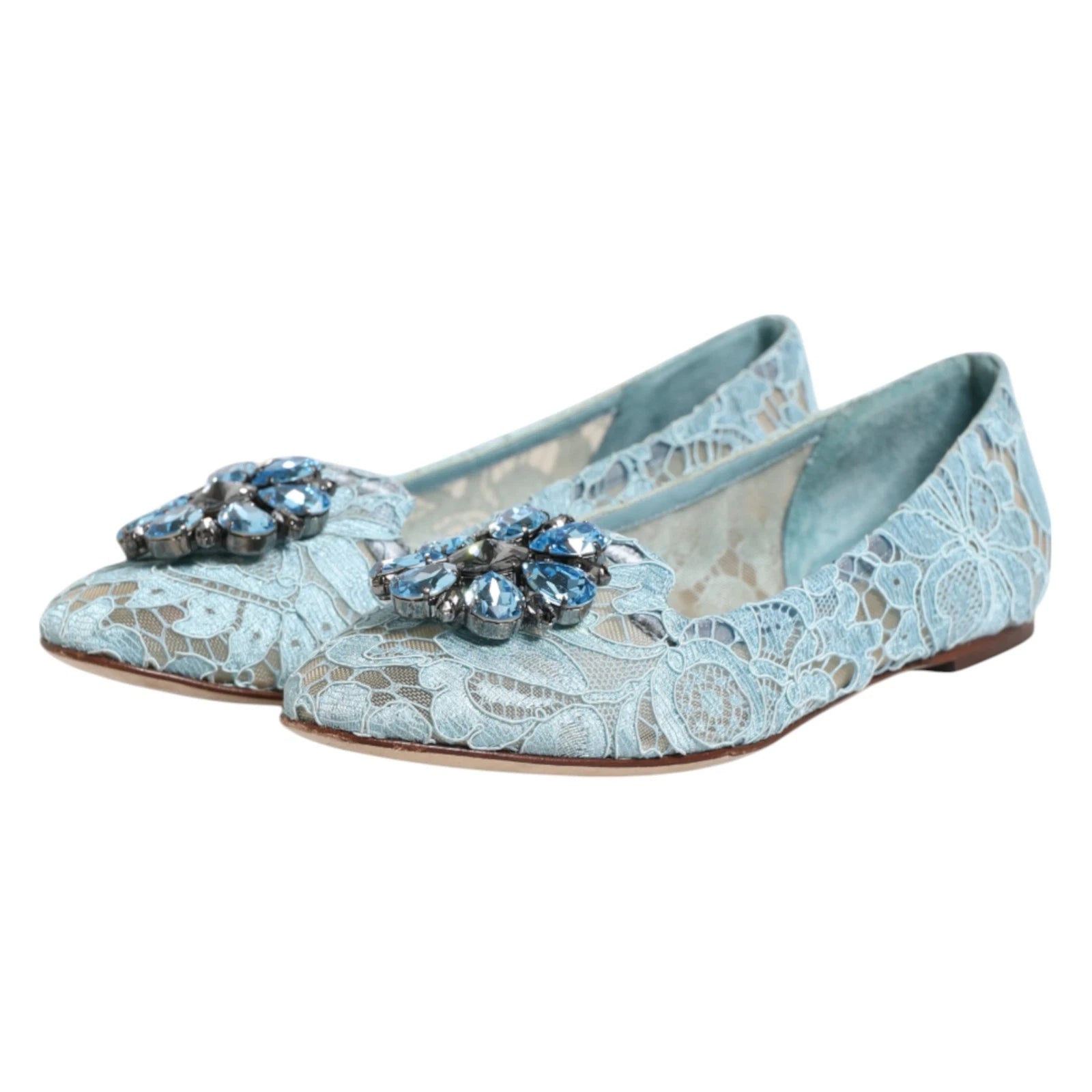 Ballerines plates Dolce & Gabbana Vally bleues