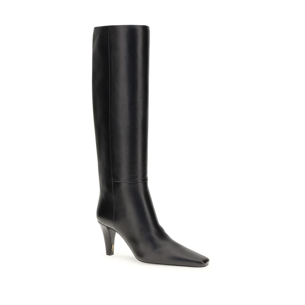 Bottines Saint Laurent cuir noires