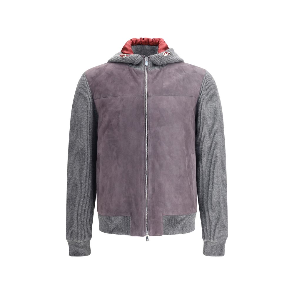 Veste Brunello Cucinelli English Knit grise