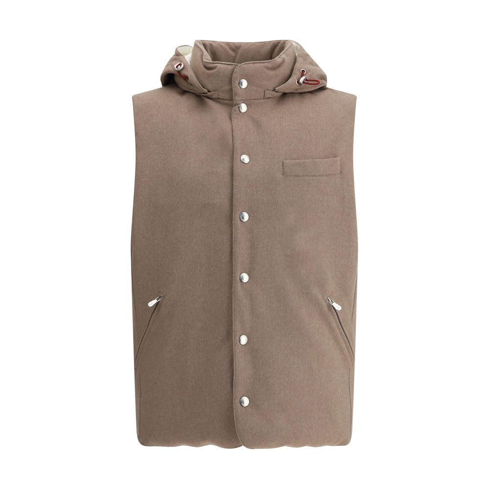 Veste sans manches Brunello Cucinelli brune