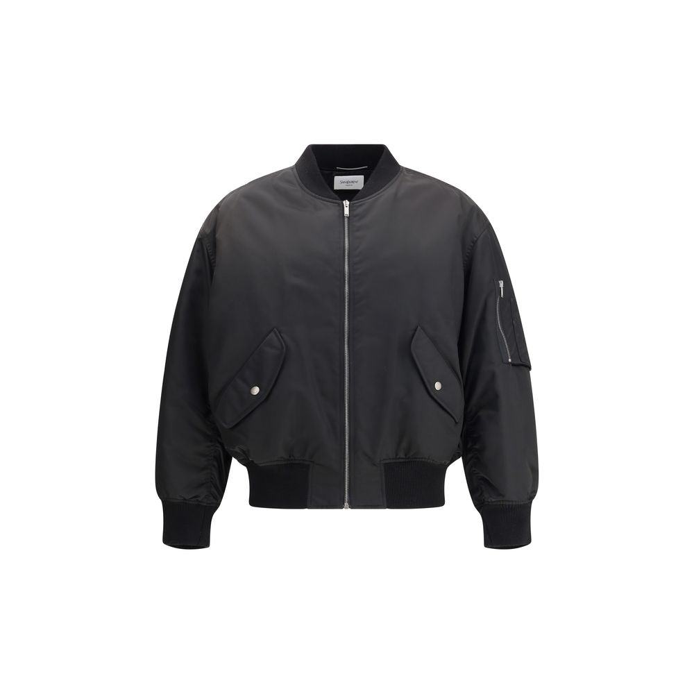 Veste bomber Saint Laurent Oversized noire