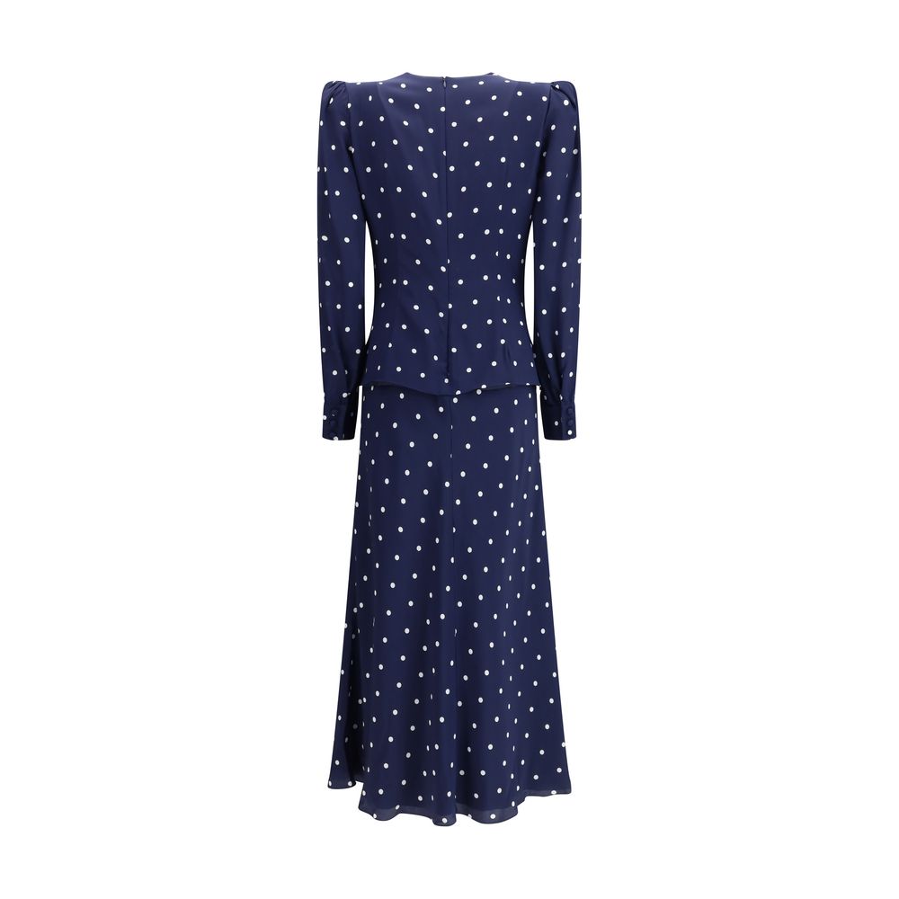 Robe Alessandra Rich à pois noire